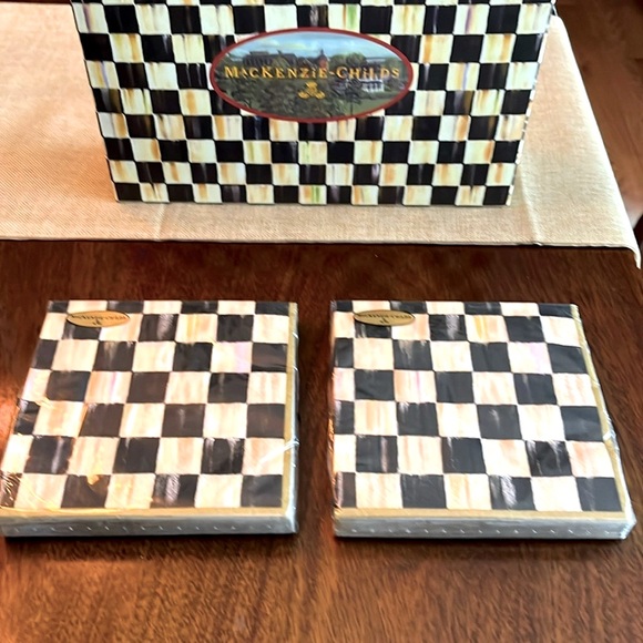 MacKenzie-Childs Other - NWT Mackenzie Childs Courtly check luncheon paper napkins set of 2 black check